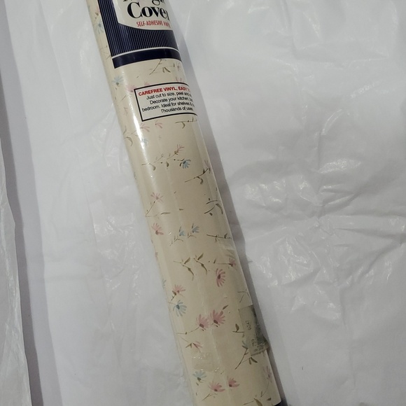 Magic cover self-adhesive 8 yard winsord beige cottage floral shelf drawer liner - Picture 9 of 12